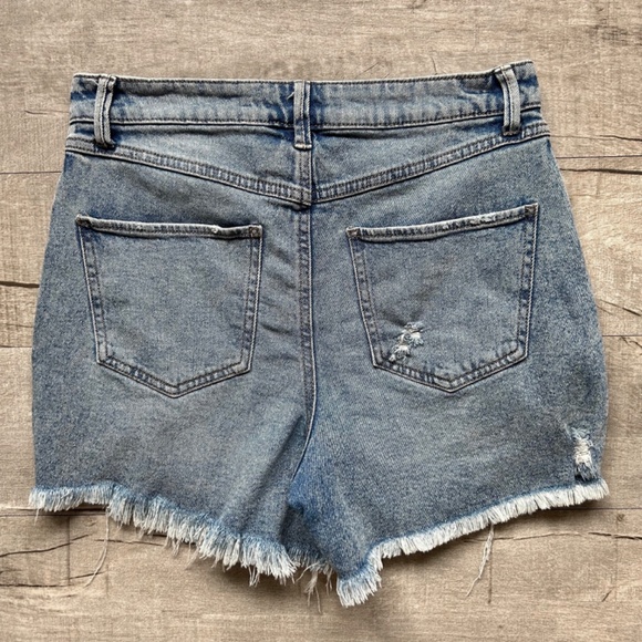 Sincerely Jules High Rise Acid Wash Distressed Denim Shorts 90s y2k retro 29 9 - Picture 9 of 12